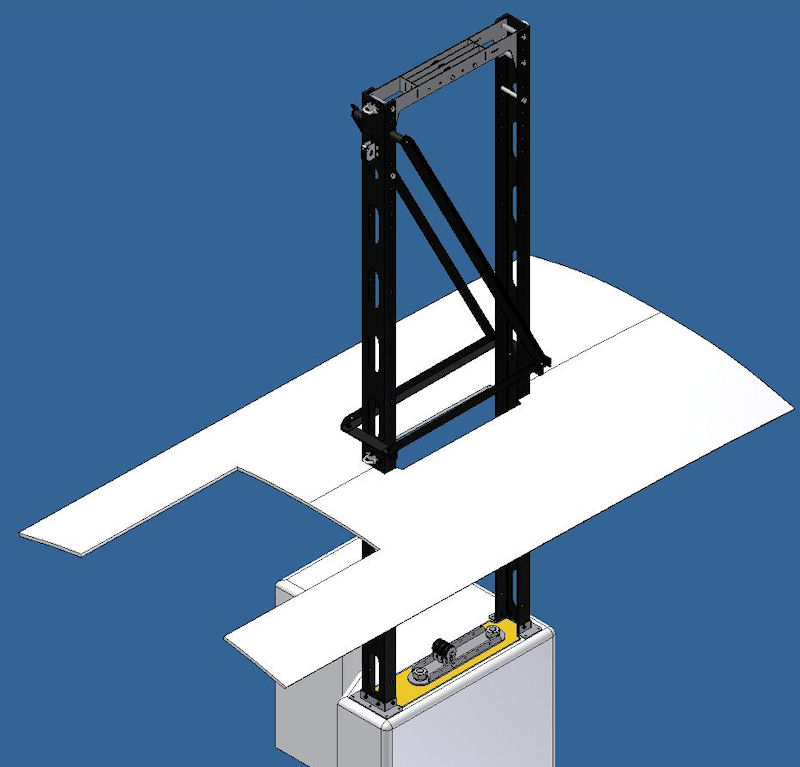 Keel lifting frame, Thomson 980 racing yacht