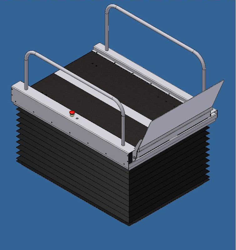 SF 600 wheelchair lifting platform, extended